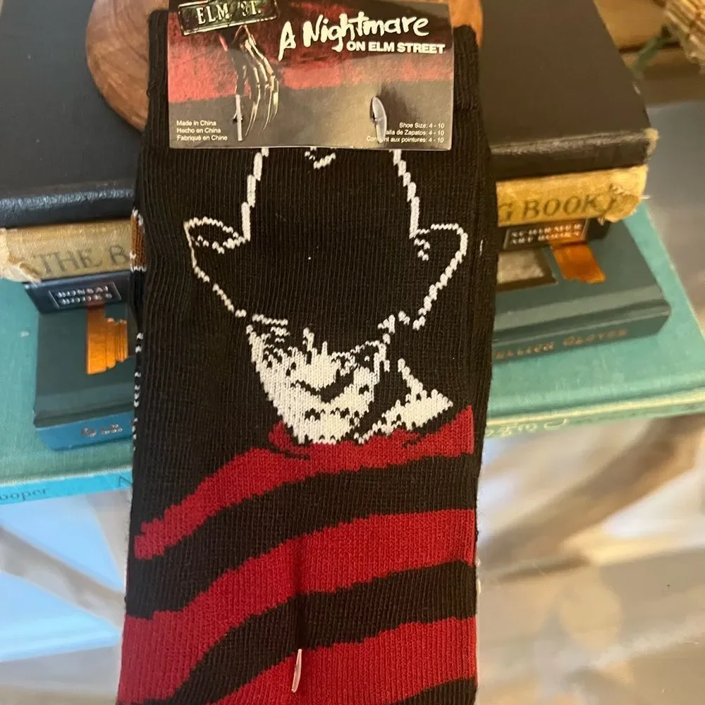 Freddy Kruger A Nightmare On Elm St Socks. two pairs. OS.